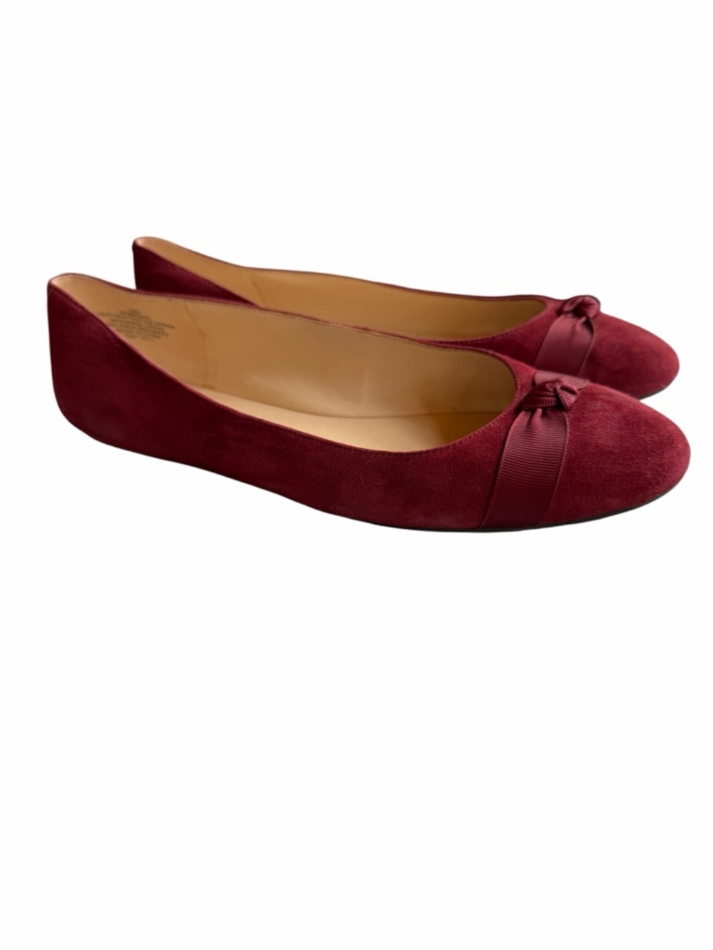 NWOB Nine West Wine‎ Velvety Soft Suede Brinks Ballet Flat